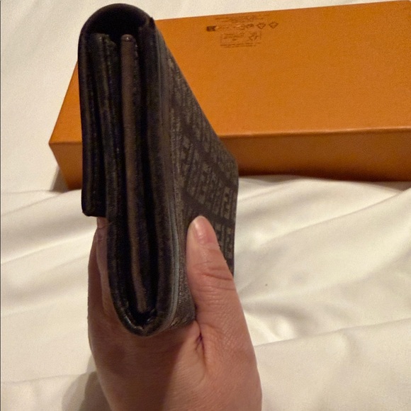 Fendi Brown Zucca FF Logo Continental Wallet with Silver Buckle - Picture 5 of 11